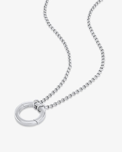 Long Rolo Chain w/ Large Charm Holder